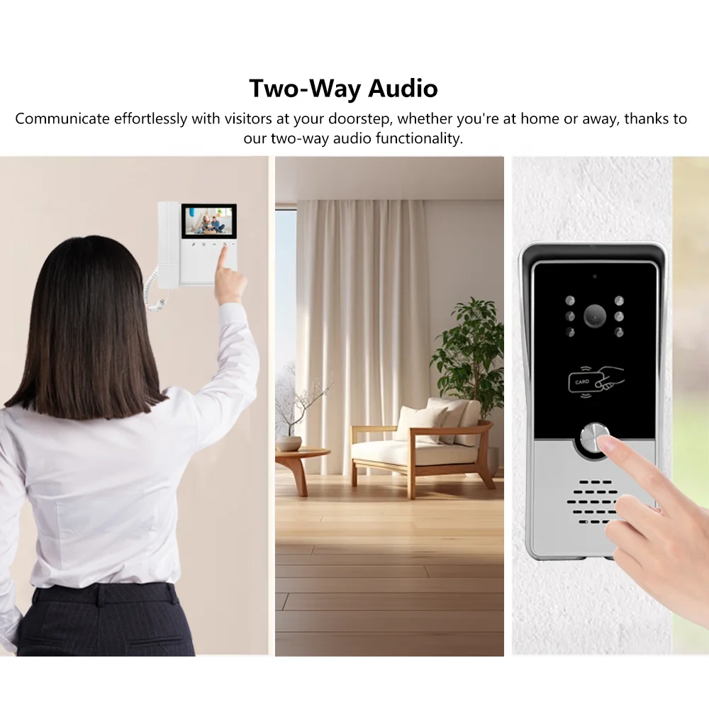 Visual Doorbell Villa Intelligent Visual Intercom Cat Eye Home Video Surveillance Wired Intercom Access Control System