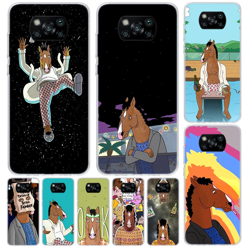 Cartoon B-BoJack Horsemans Cover For Xiaomi Poco X6 X5 Pro X4 Gt X3 Nfc F6 Phone Case F5 F4 F3 F2 F1 M5S M4 M3 Print Shell Housi