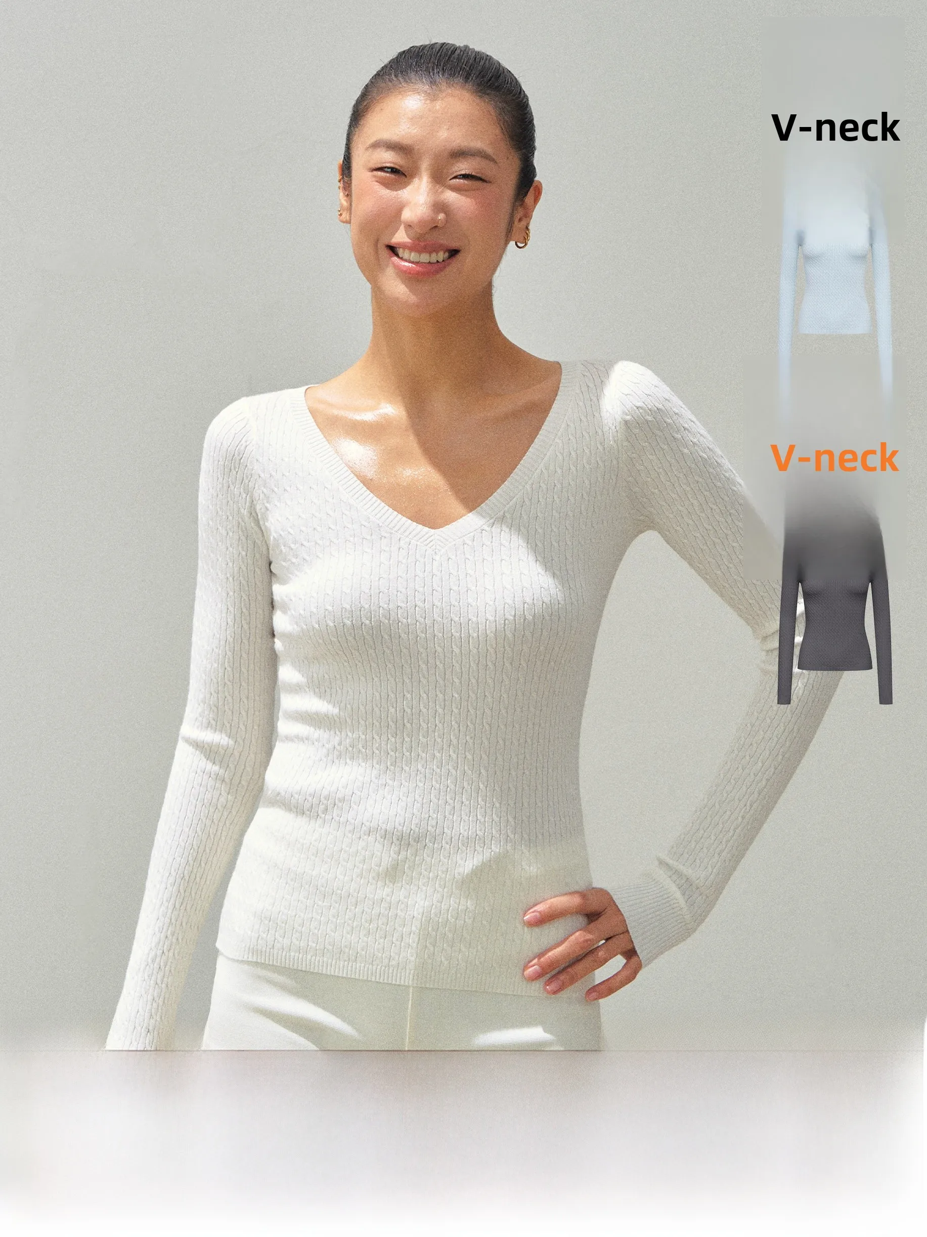 

Ariseism American Retro V-ne Slim-fit Knitwear Top Women's Base Layer Spring New Sle Sweater Street Faion Autumn