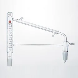 SYNTHWARE Integrated micro distillation head with interlayer and hanging thorns, DISTILLATION HEAD, VIGREUX, JACKETED, D21