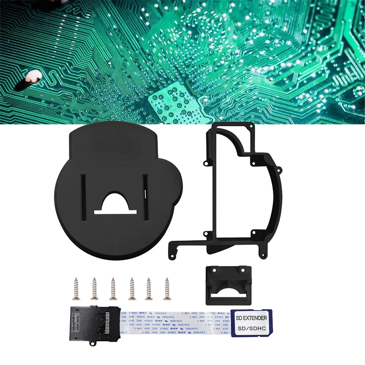 3D Printer Mount Kit com SD Card Expansion Adapter, GC Carregador Screwdriver, Black Acessórios