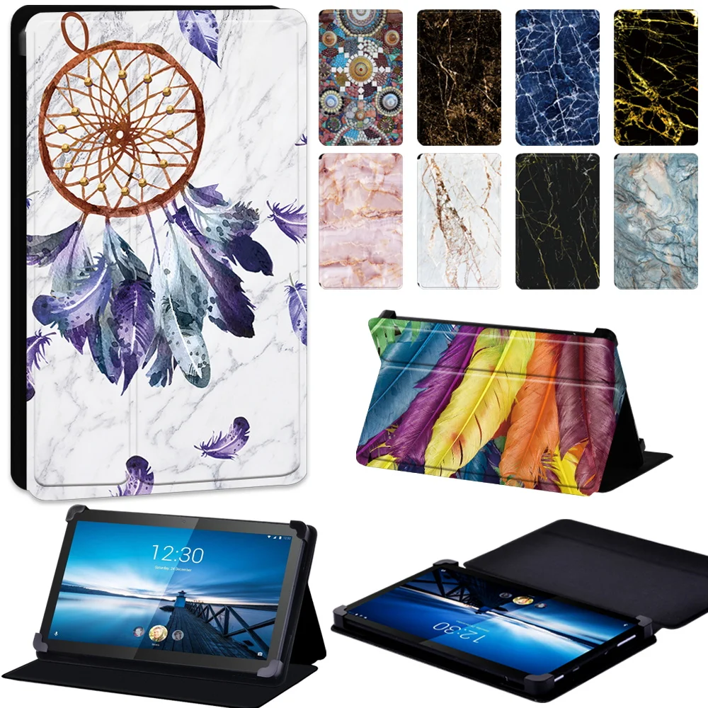 

Чехол для планшета Lenovo Tab M10 Tab M8 Tab E7 Tab M10 Plus Tab P11 11,2 дюйма Yoga Book 10,1 дюйма, Универсальный кожаный защитный чехол-подставка