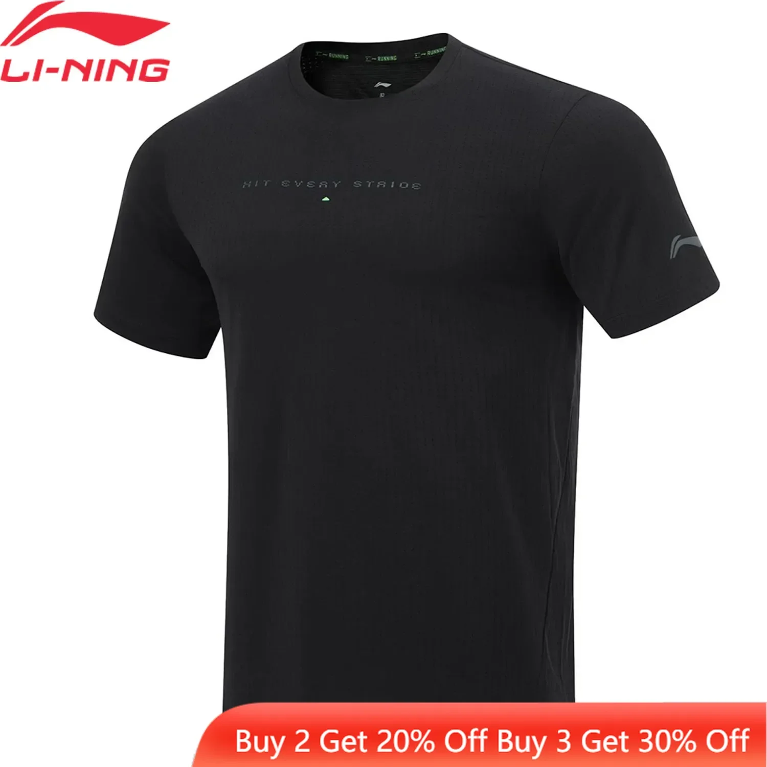 Li-Ning Men Running T-shirt  AT AIR Breathable Flexible Polyester Regular Fit LiNing Sports Tee Tops ATSU199