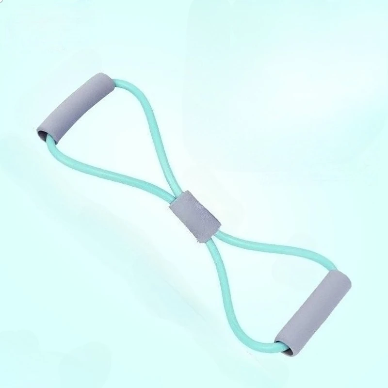 شريط الشد، شريط مقاومة لليوجا، موسع الصدر، 8 أشكال، أربطة مقاومة للياقة البدنية، تمرين كروسفيت، لون خالص