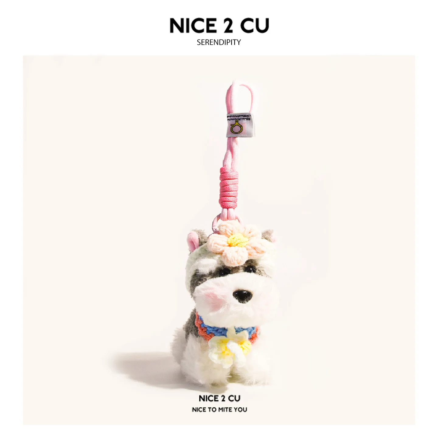 ตุ๊กตาสุนัขชเนาเซอร์น่ารัก ของตกแต่งกระเป๋า พวงกุญแจ ของขวัญเพื่อนสนิท ของขวัญคู่รัก