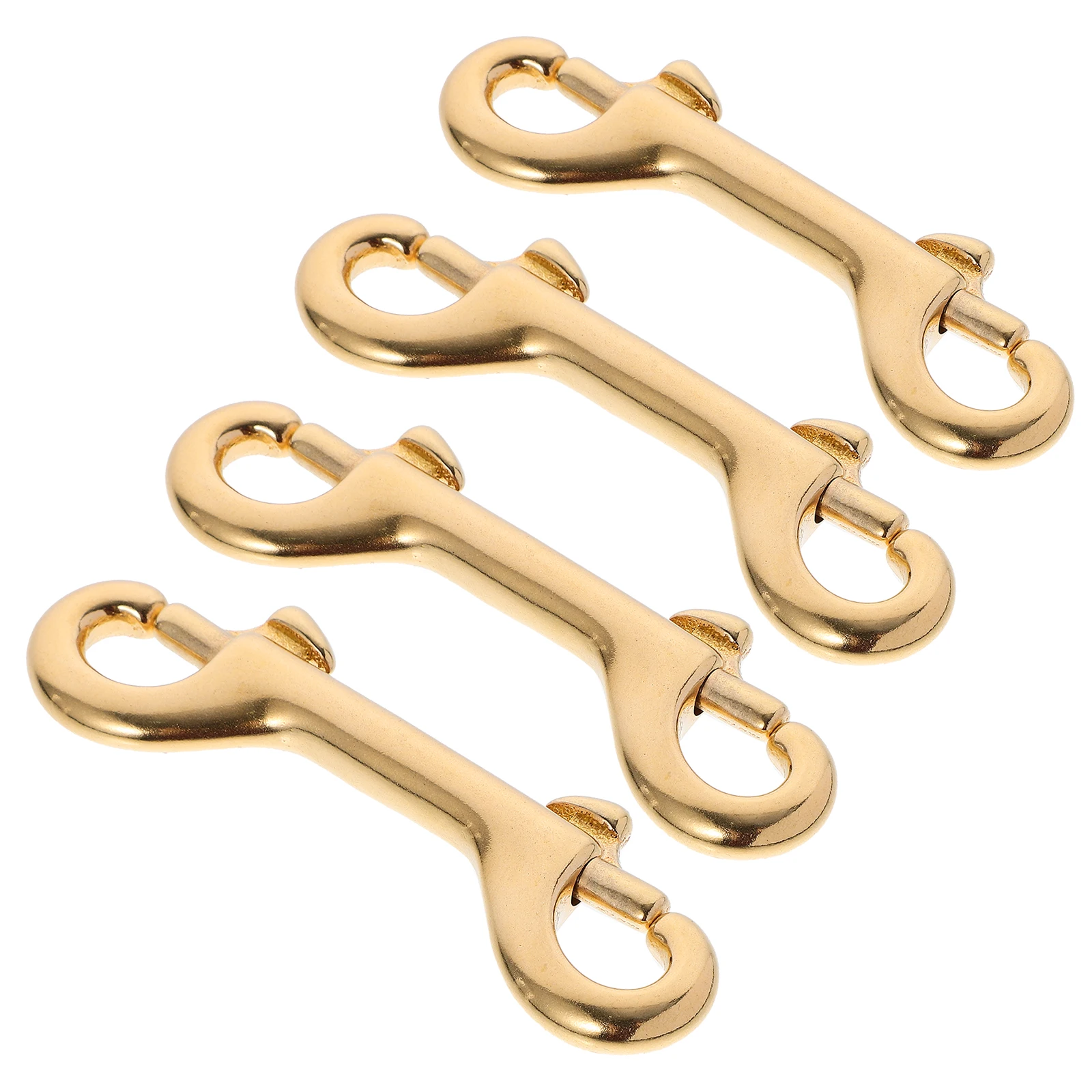 

4 pcs Brass Hook Fastener Accessories Lobster Claw Clasps Snap Clips Ratchet Bag Closures Spring Gate Non Rust Solid Brass