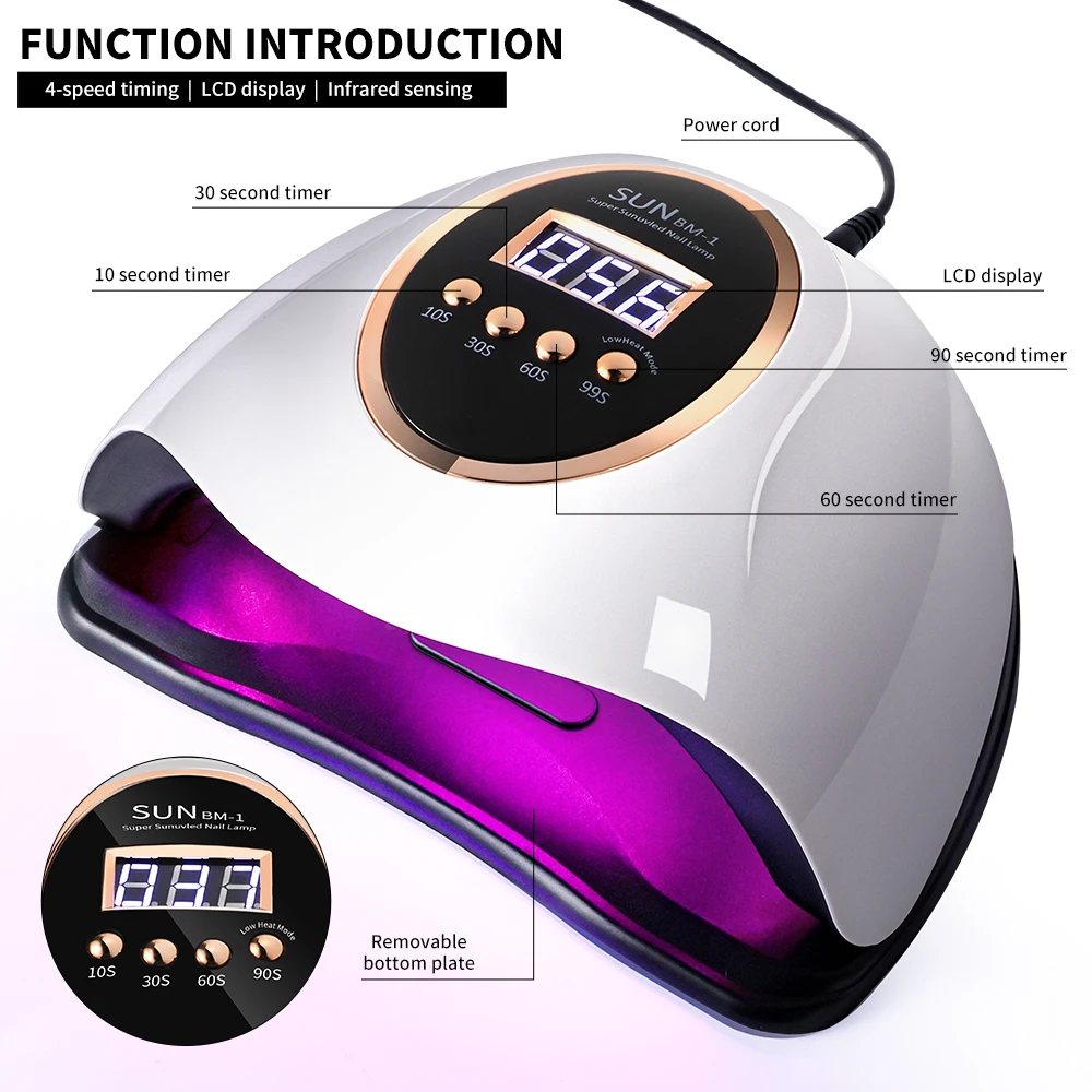 Professionele 45 LEDS UV/LED Nagellamp Droger Met 4 Timer Modi LCD Display voor Gel Polish Drooglamp voor manicure Salon Licht