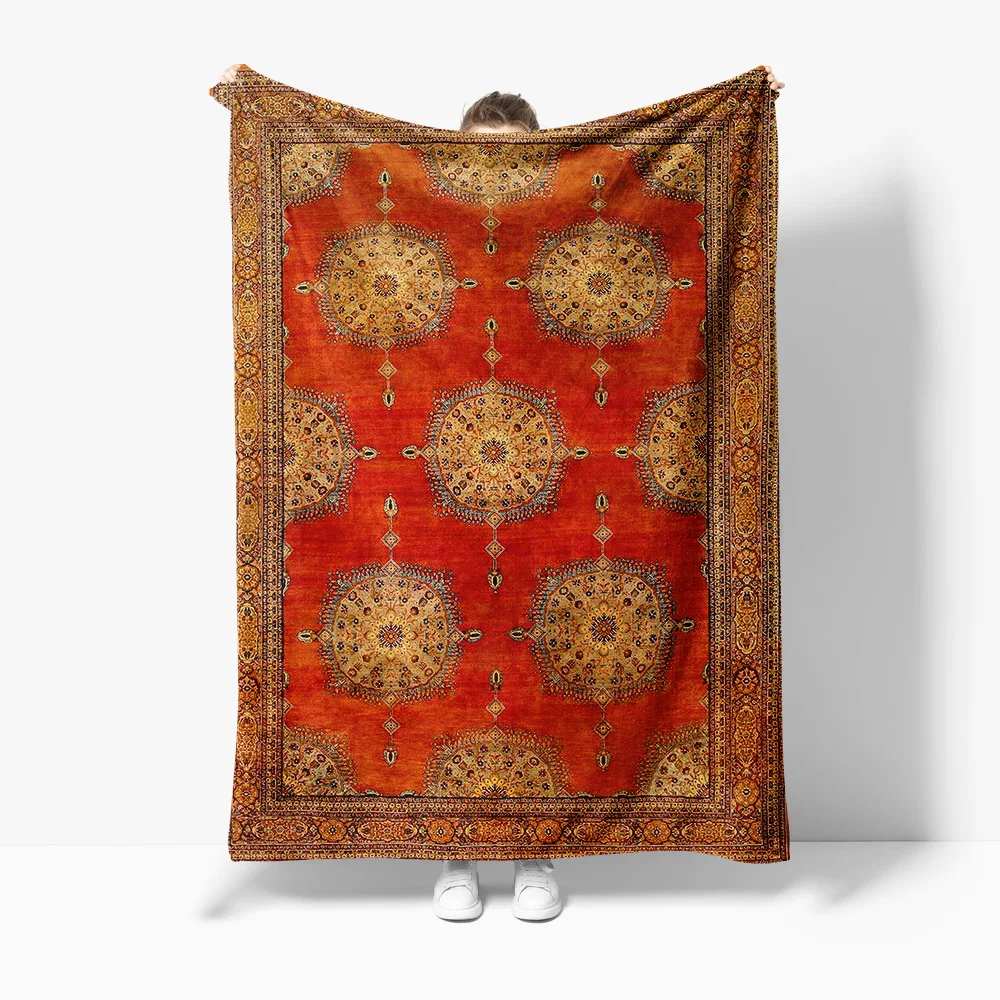 Alfombra Floral roja de estilo persa Vintage Oriental, alfombra Kilim hecha a mano, decoración del hogar, alfombra para sala de estar