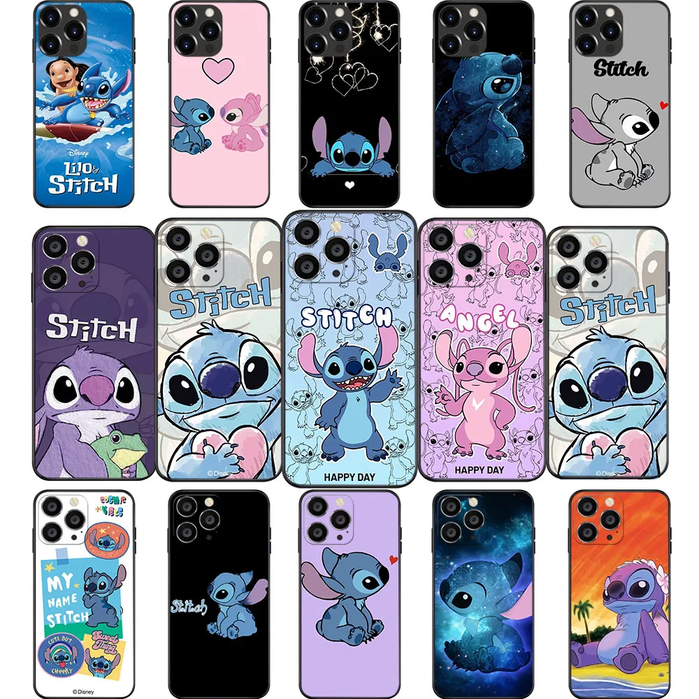 AK-18 Fondo Lilo Stitch Soft Case For iPhone 15 14 13 12 11 Mini Max Pro Plus