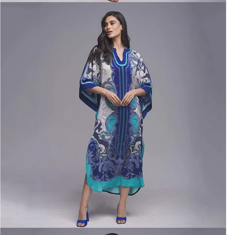 

Gorgeous Dubai Robe Colorful Temperament Women's Dress