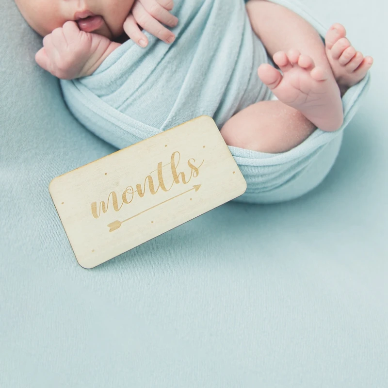 Baby Milestone Number Monthly Memorial Cards Props For The Newborn Photo Shoot Baby Photo Accessories Anniversary Of Growing UP