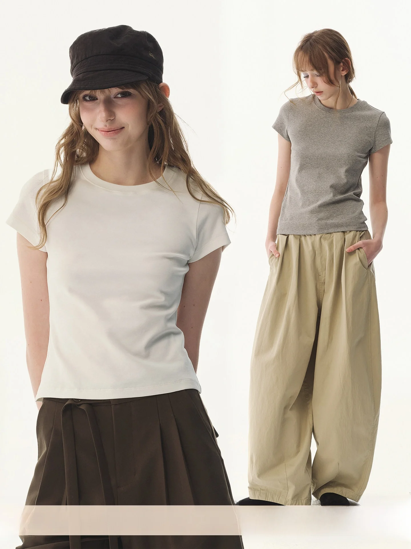 

Летняя базовая футболка UNRETRO с круглым вырезом, облегающая, разноцветная, с коротким рукавом, женская, эластичная, однотонная