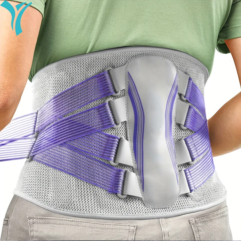 

Lumbar Back Brace for Lower Pain Relief with Bionic Support System,3D Knit,Adjustable Belt,Breathable Mesh Design, Remove Pad