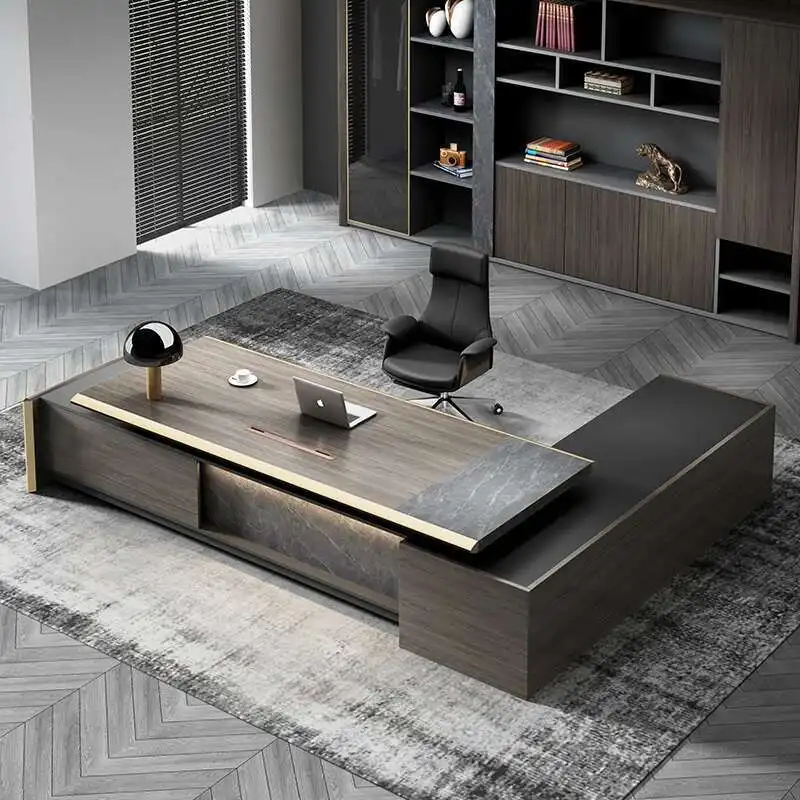 

Art Storage Boss Desk Cabinet Simple Modern Accessories Unusual Office Desk High Quality European Bureau Meuble Desk Furniture