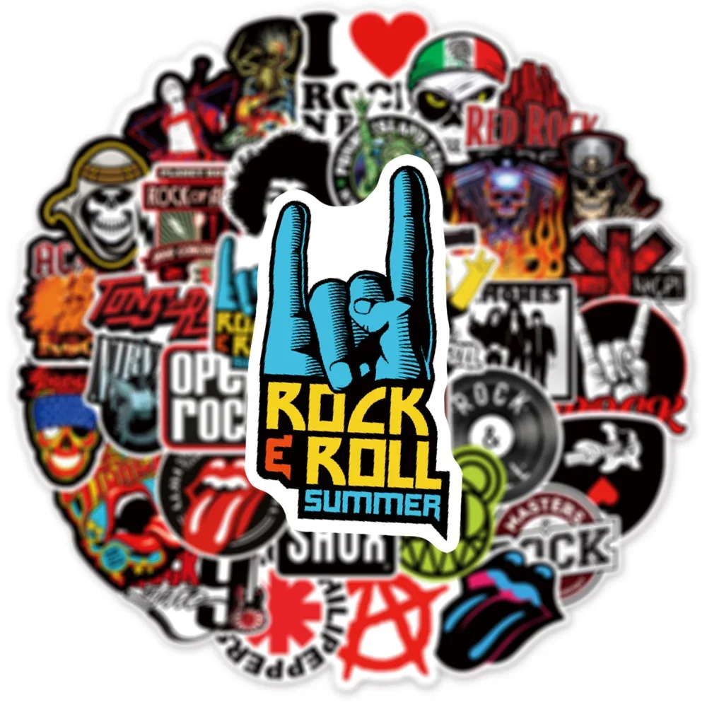 10/50 stuks Rock Roll Singer Stickers voor Laptop DIY Rugzak Waterfles Fiets Decal Hot Auto Styling Graffiti Sticker