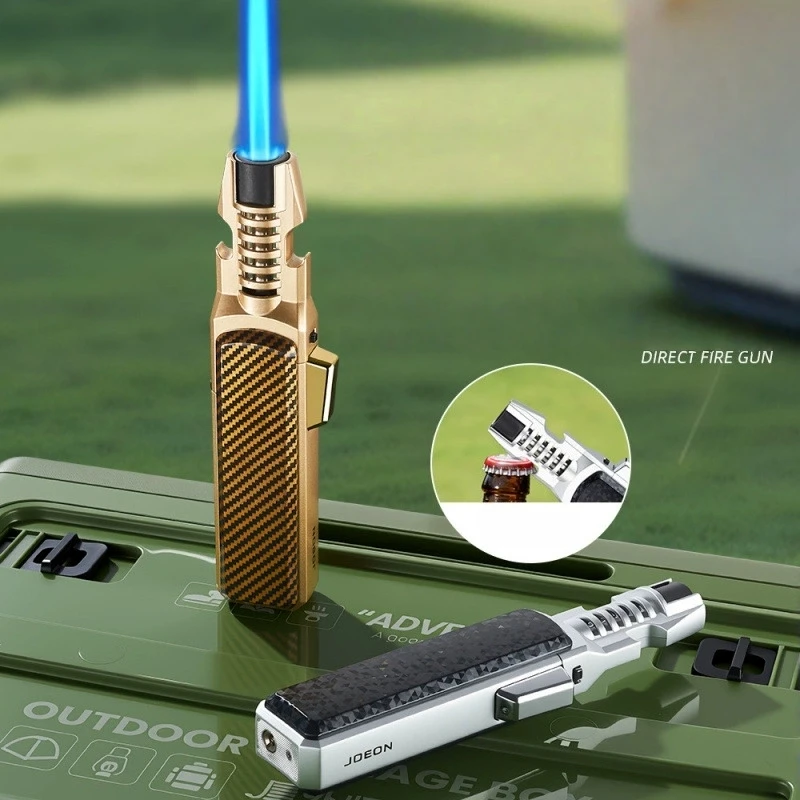 JOBON Windproof High Temperature Large Flame Spray Gun Lighter Metal Direct Spray Flame Outdoor Bottle Opener Lighter - Image 4