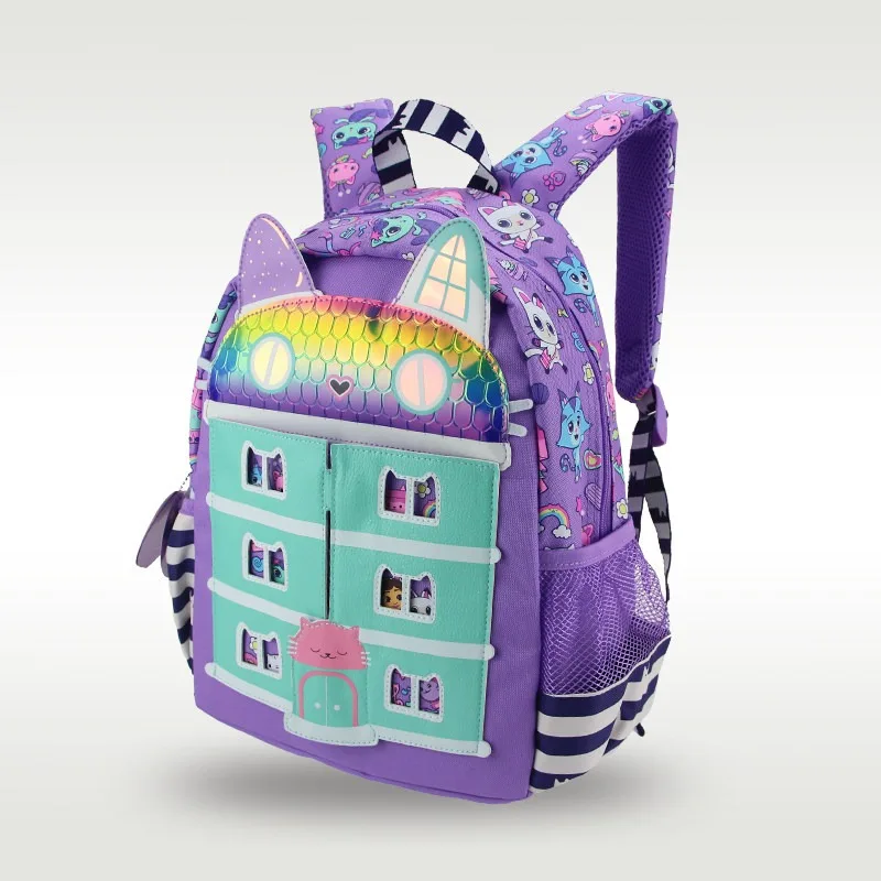 Australian Backpack Dollhouse Waterproof Student Backpack Large Capacity Medium-sized Backpack Cartoon Girl Festival Gifts view 3