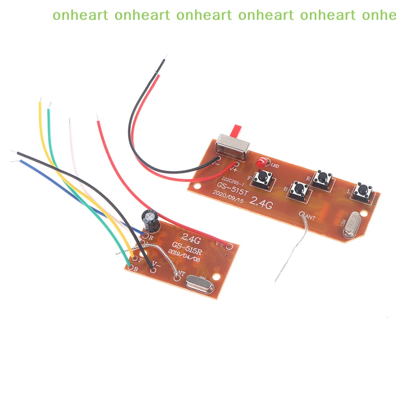 

[C]2.4G 4CH RC Remote Control 27MHz Circuit PCB Transmitter Receiver Board with Antenna Radio for RC Car Truck