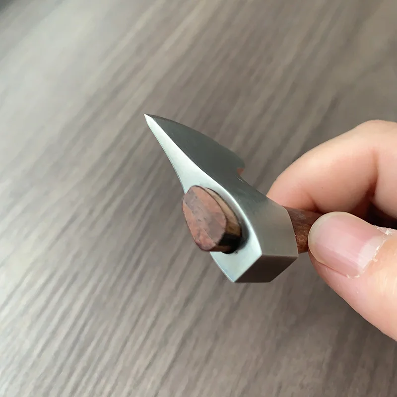 مصغرة في الهواء الطلق EDC متعددة الوظائف الفولاذ المقاوم للصدأ مقبض خشبي فأس جبل صغير مريحة التخييم التنزه بقاء أداة يدوية #6