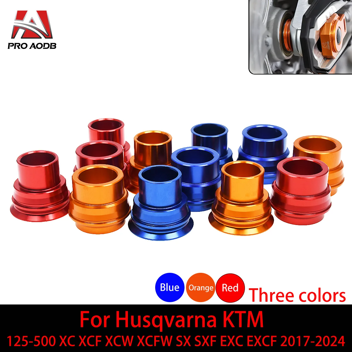 

CNC Front Rear Wheel Hub Spacer For GasGas KTM Husqvarna 125-501 TE TE i FE TX FX TC FC 2017-2024 Motorcycle Universal Parts