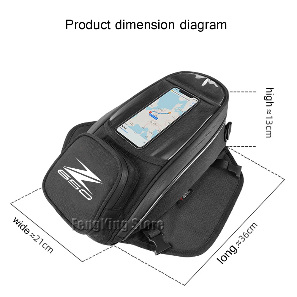 

Motorcycle fuel tank navigation bag waterproof large capacity fuel tank bag For Kawasaki Z650 Z 650 Ninja 650