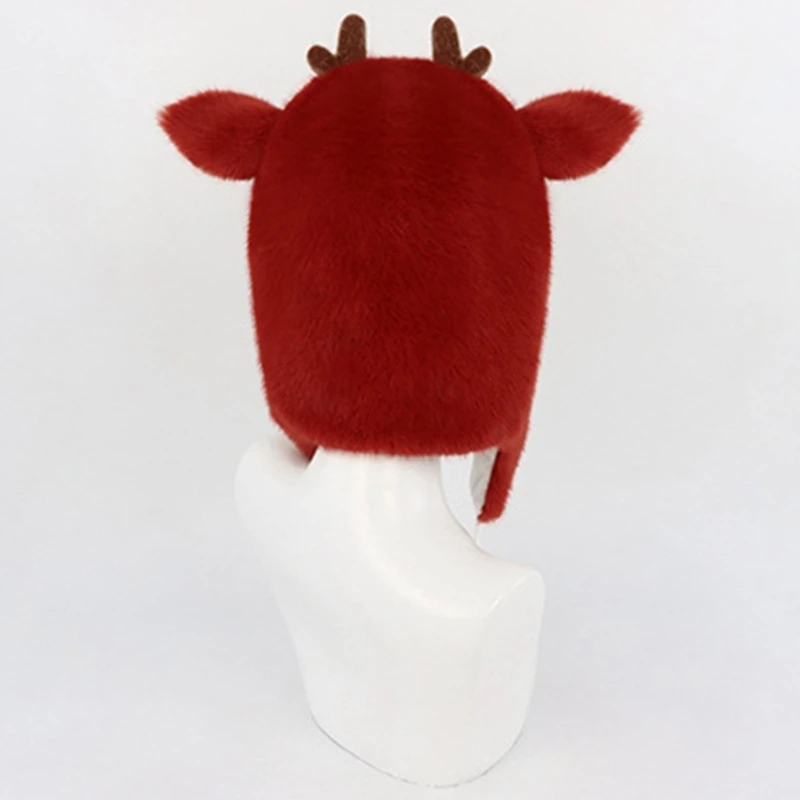 Winter Warm Thicken Hat For Women Girl Christmas Party Deer Horn Plush Hat Warm Winter Ski Hat Plush Furry Earflaps Hat