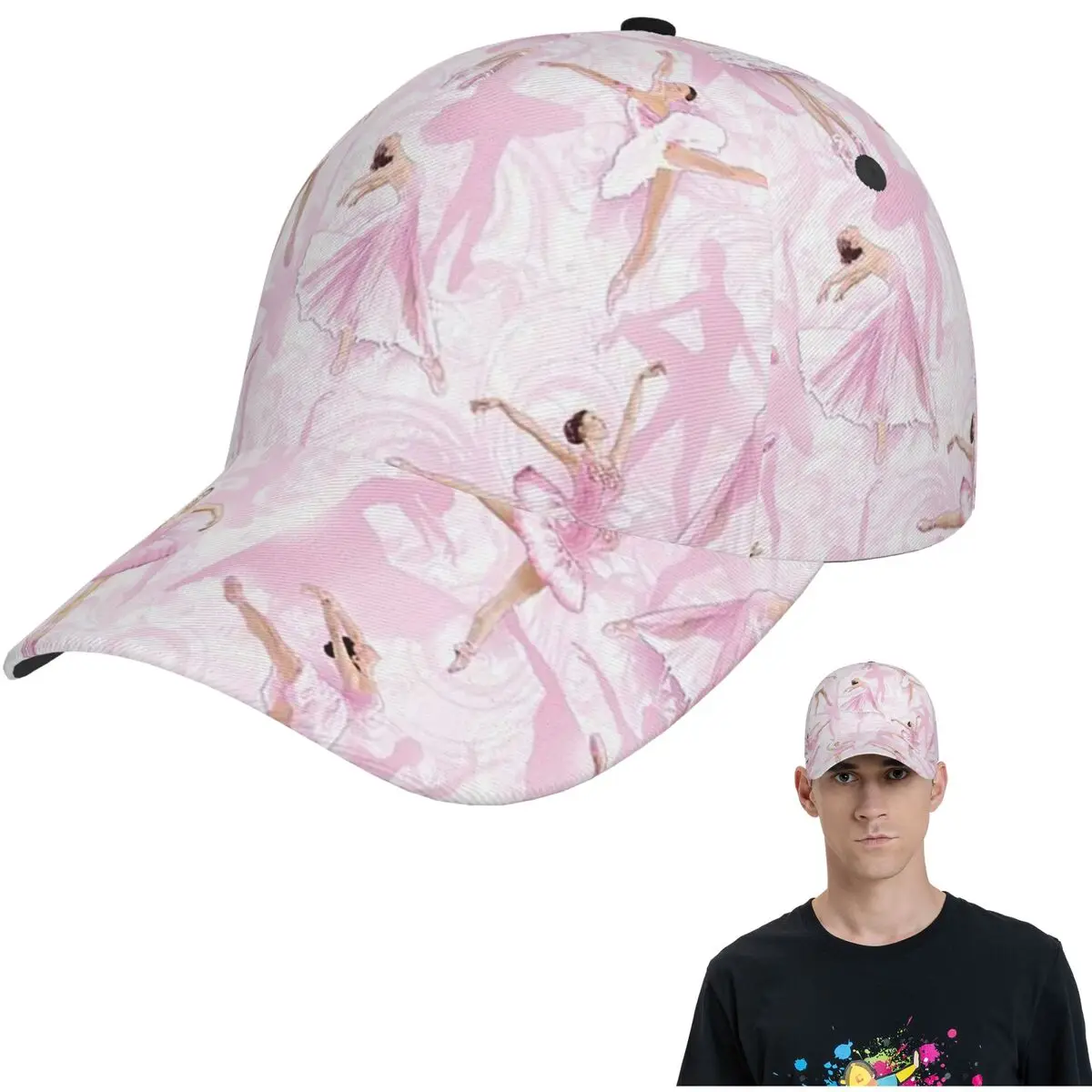 

Балетные танцы делает меня бесплатно, танцовщица балерины, сетчатые бейсболки, модные бейсболки Snapback, дышащие повседневные кепки унисекс