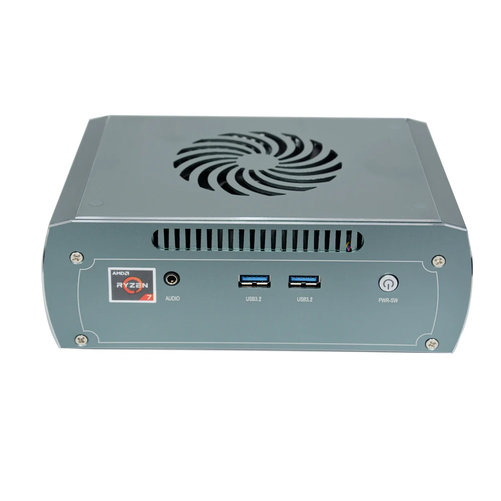 AMD Fan Mini PC Ryzen 7 8845HS R5 7640U Win 11 Dual 2.5G i226V LAN Firewall PC 2 * HD 2 * DP مكتب/كمبيوتر مكتبي منزلي Windows 11