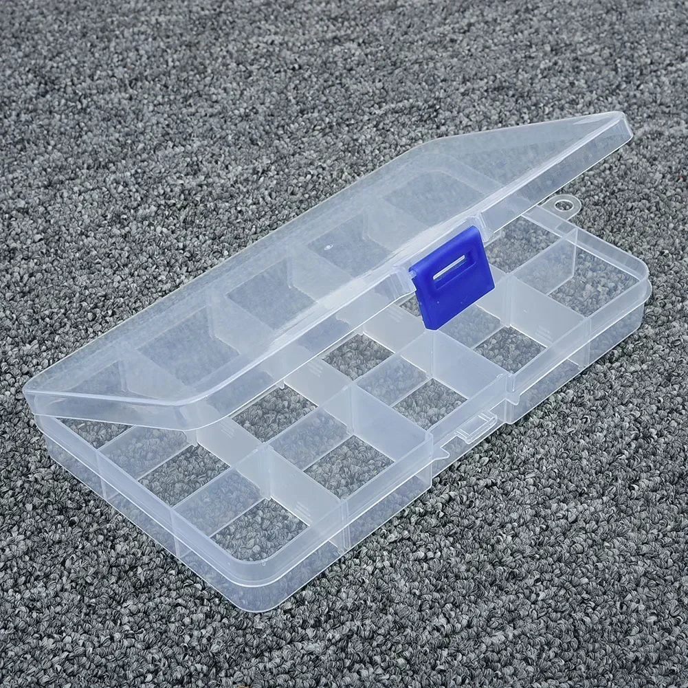 Transparente Kunststoff 10/15/24/36 Grid Aufbewahrungsbox Schmuck Perlen Pillen Schraube Organizer Container Fall Aufbewahrungsboxen