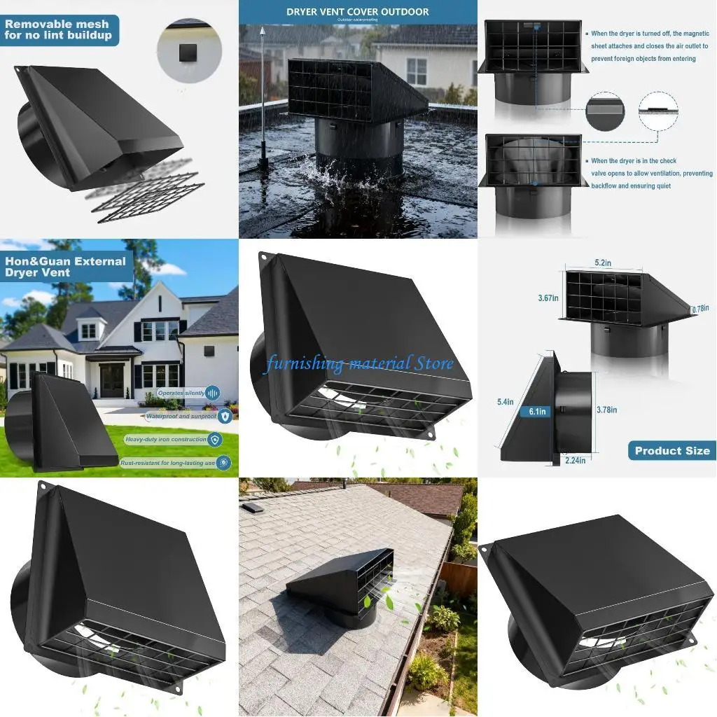 

Y5GD Stainless Steel Exhaust Vents Cap Detachable Grille For Dryer Home Ventilation System