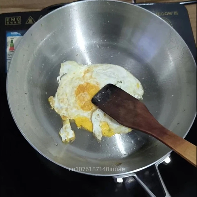 مقلاة مسطحة من الفولاذ المقاوم للصدأ 316 مع مقبض قابل للطي، مقلاة فطيرة ستيك، مقلاة غير لاصقة، مقلاة منزلية صغيرة #5