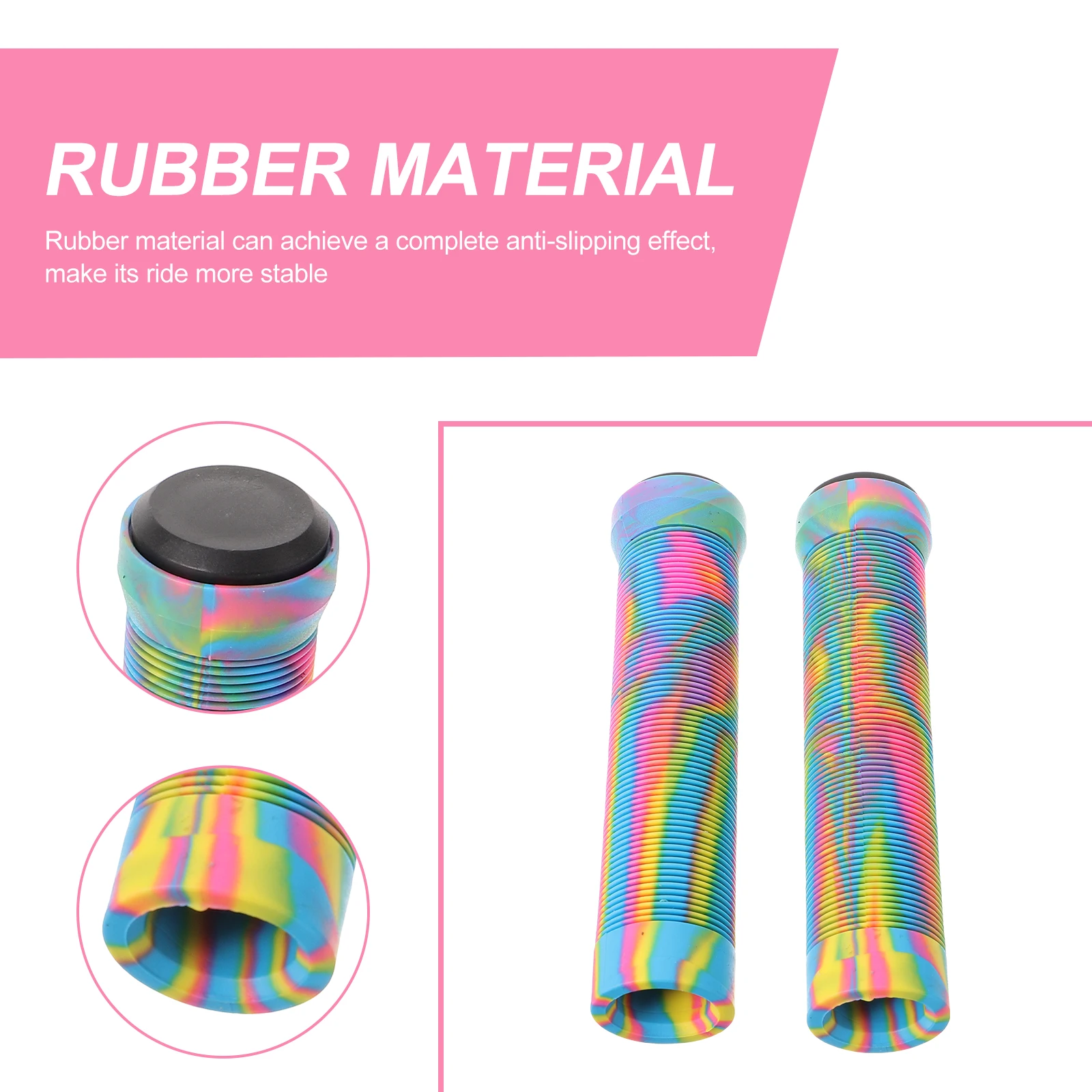 

1 Pair Anti-Slip Shockproof Bike Handlebar Grips Comfortable Handle Covers For Cycling Scooter Mountain Bikes Easy Install