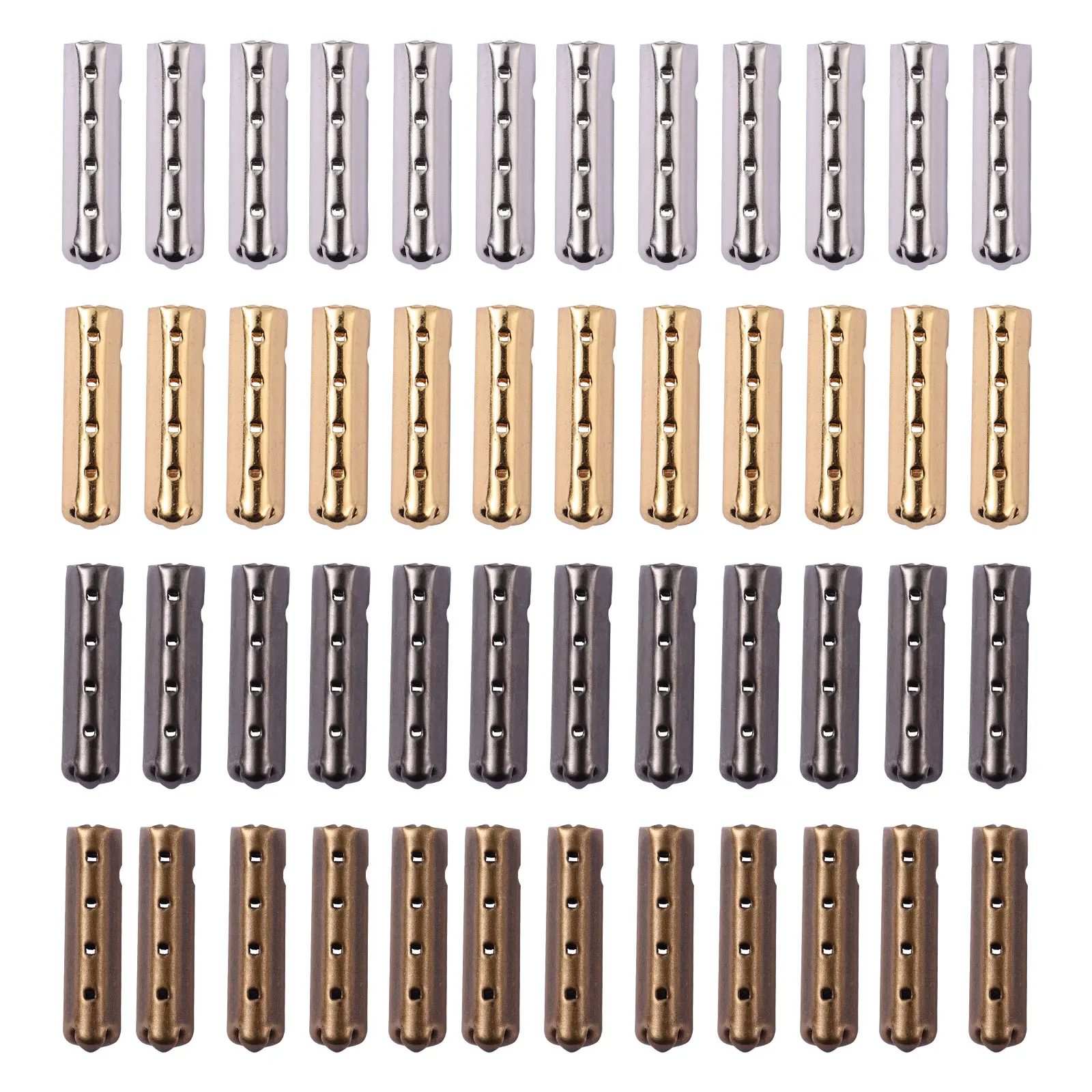 

80pcs Copper 4Colors 23mm Metal Shoe Lace Tips Ends Repair Frayed Laces Enhance Look Holes Durability Shoelace
