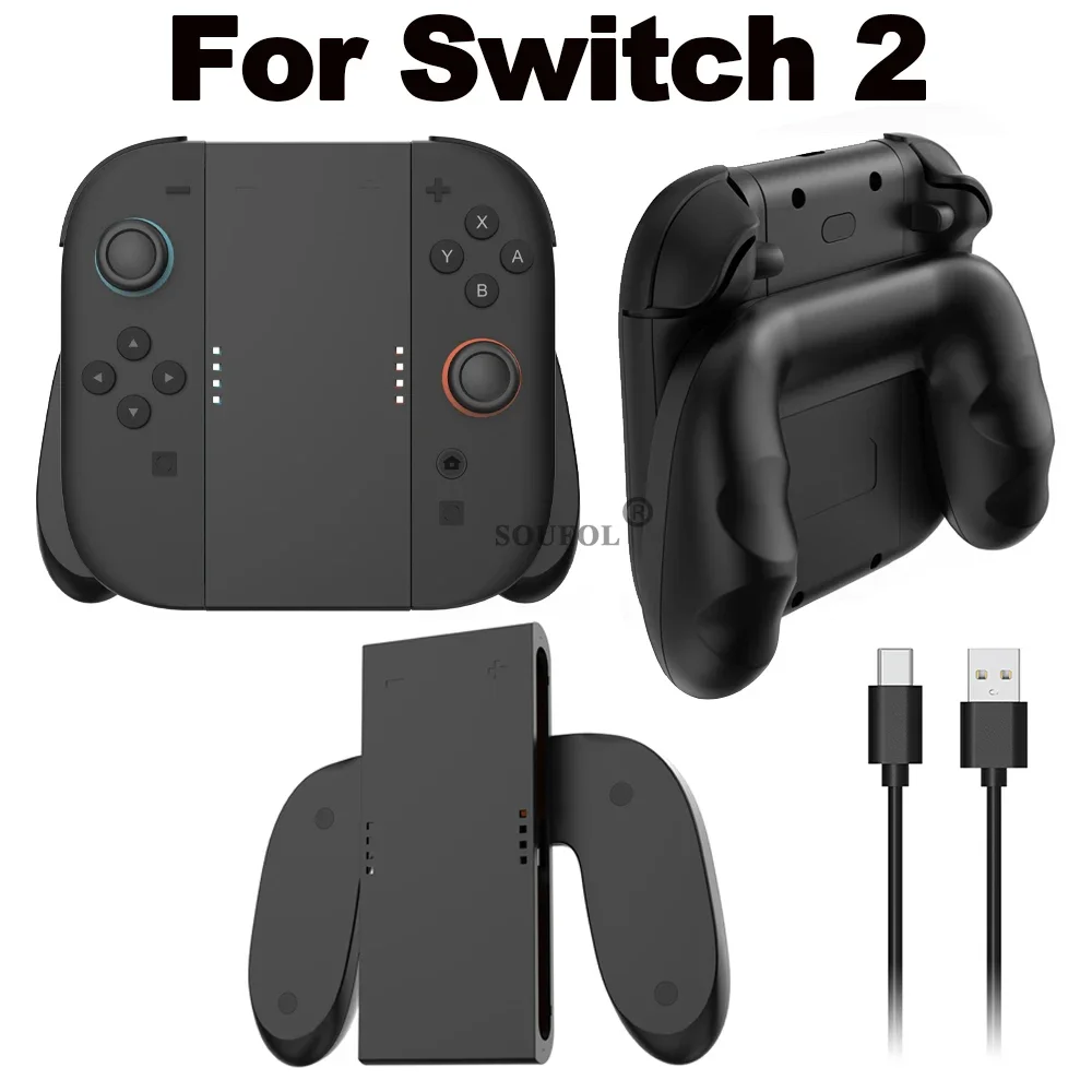 Nuovo Per Switch 2 Joy-con Staffa di Ricarica Maniglia Portatile Controller Grip Doppio Supporto di Ricarica Per Switch 2 Joypads