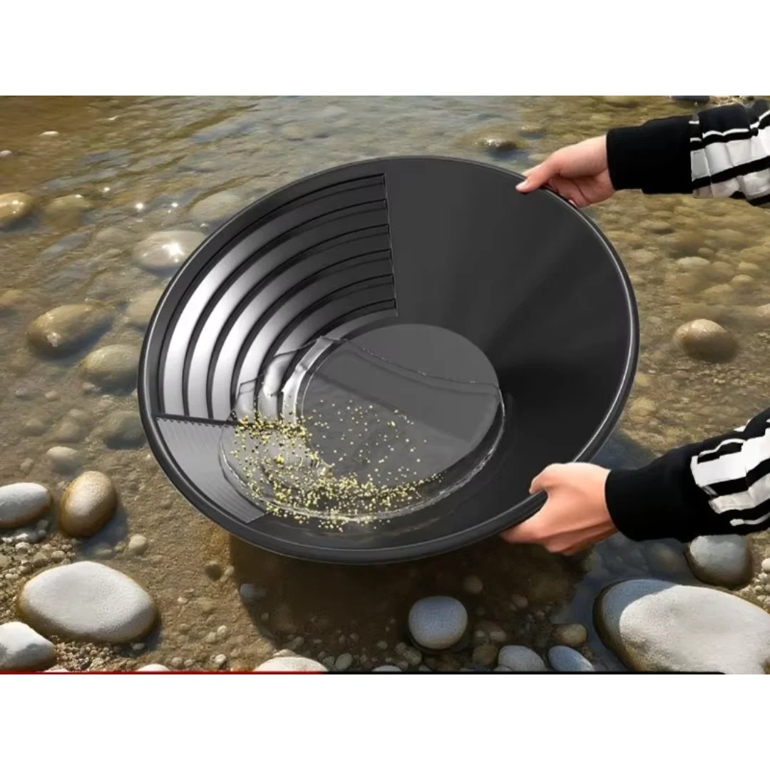 1/3/5Pcs Wash Gold Panning Equipment Gold Pan With Riffle Design Prospecting Tool For Gold Mining Metal Detect Efficient