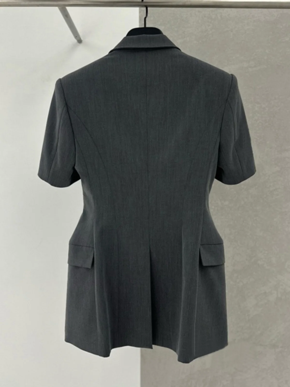 SuperAen 2024 Summer New Korean Style A Line Waist Blazer Women\'s Fashion Style Short Sleeve Jacket Coat