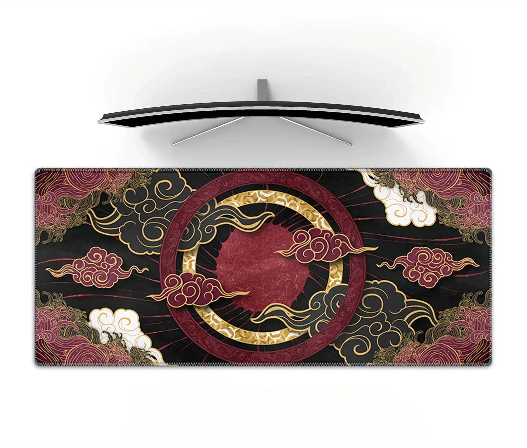 Geek Amaterasu Xiangyun mousepad enlarged office e-sports gaming keyboard pad high elastic anti-slip bottom Work home desk mat