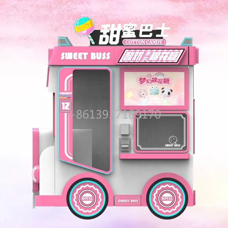 New Automatic Cotton Candy Vending Machine for Sale Smart Frozen Yogurt Vending Machine Mobile Cart