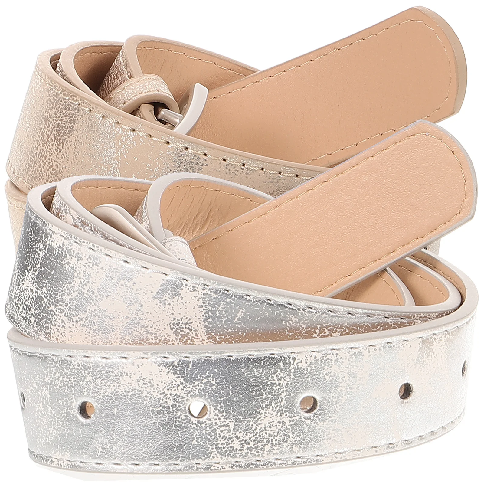 

2Pcs Women Waist Belt Glitter Decorative Dress Belt for Jeans Casual Daily Wear Fashion Accessory Dress Belts for Women