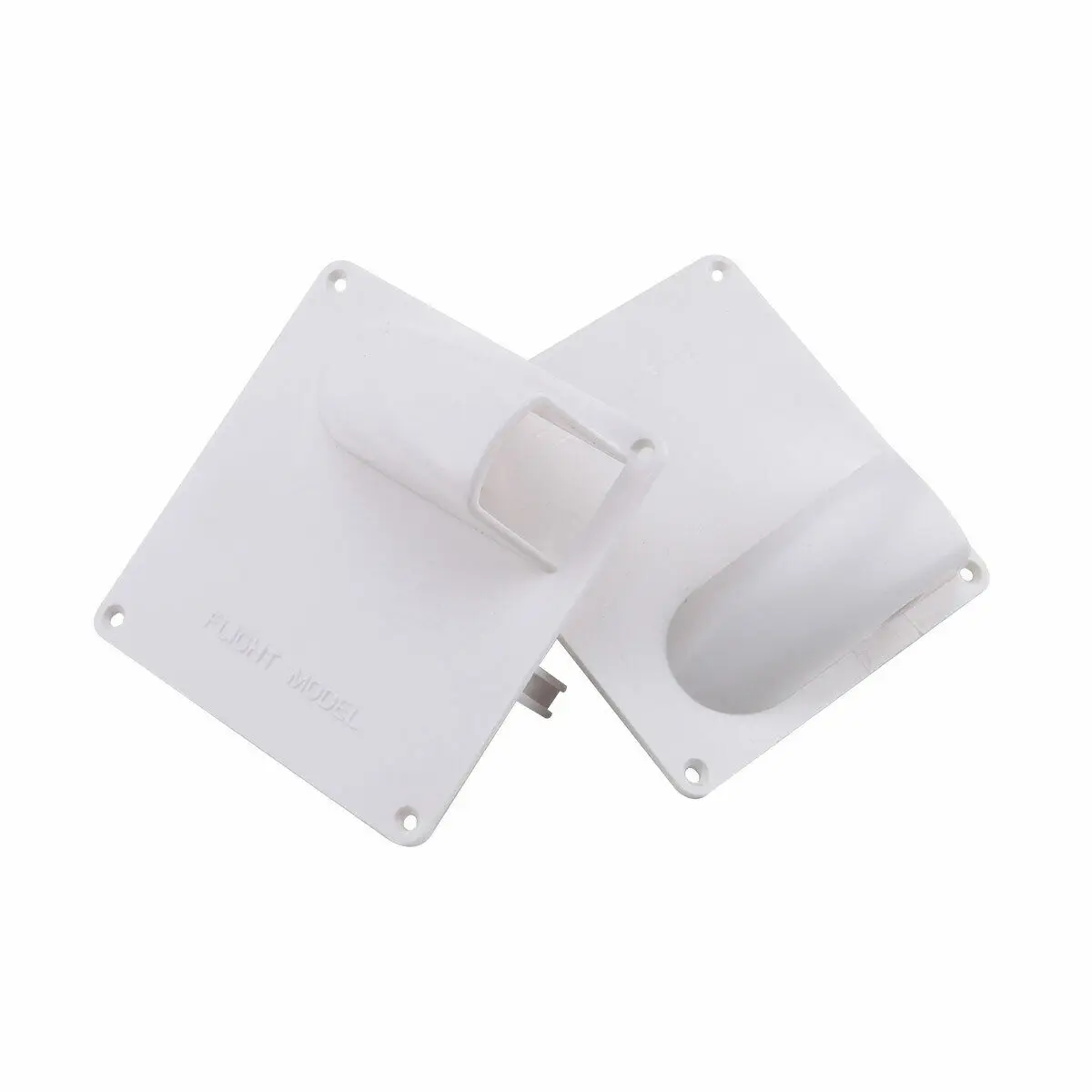 1 Pair Of Plastic White RC Fixed Wing Airplane Servo Covering Plate Cover Board