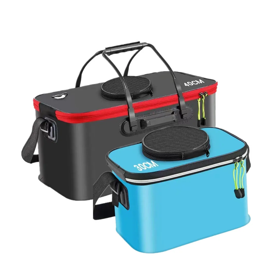 Multi functional portable fishing bucket fish box EVA thickened folding backpack fishing box fish protection bucket fish bucket