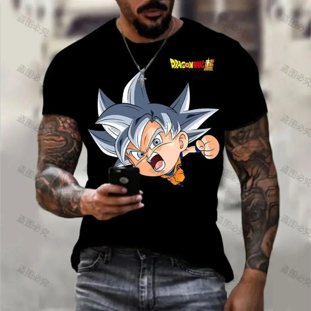 

Vegeta Dragon Ball Z Men's T Shirt Goku 2024 Trend Short Sleeve Tops Parent-child Wear Gym Summer Oversized 110-6XL T-shirts Y2k