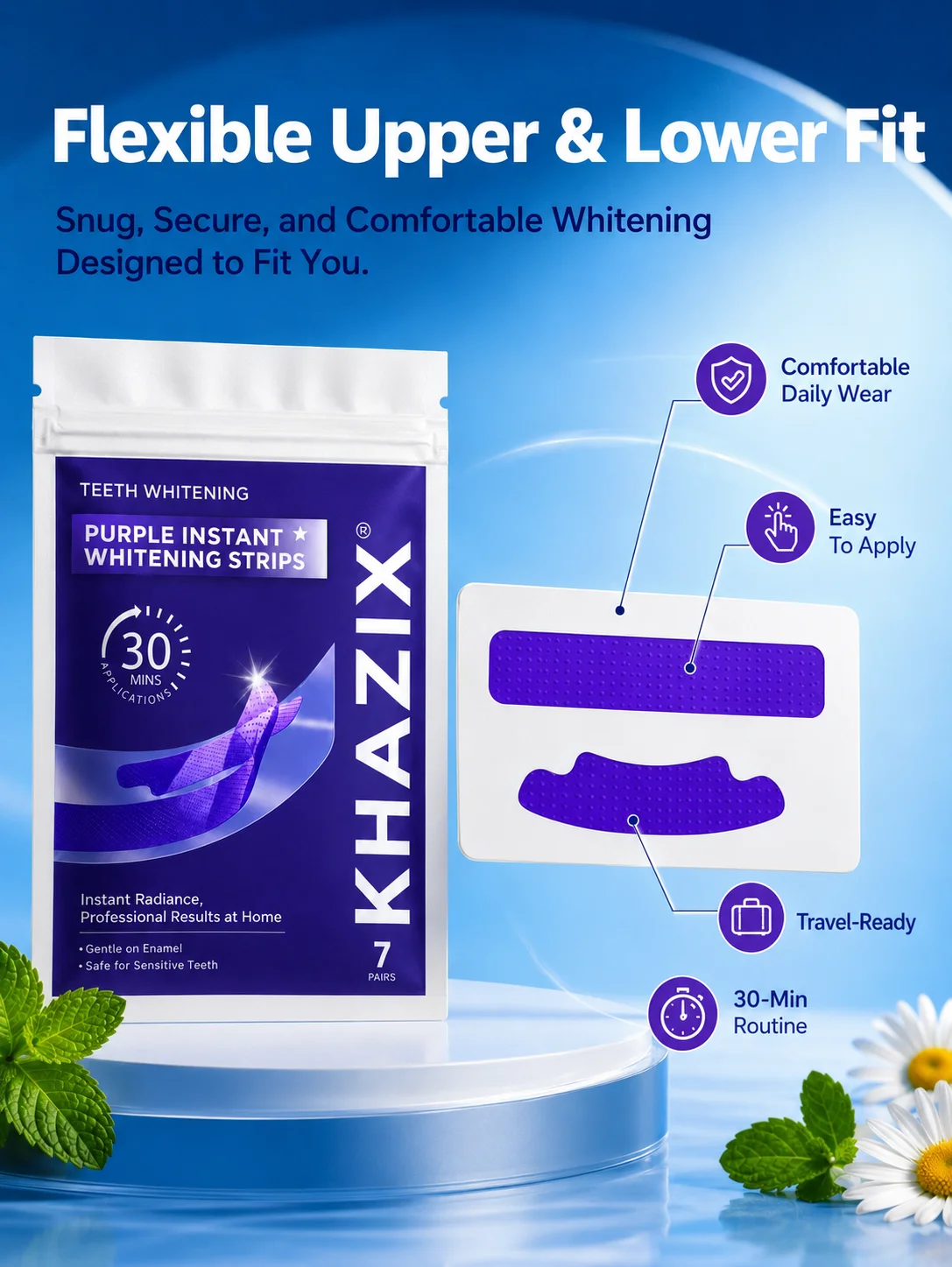 7 pairs Dental Care Strips Oral Hygiene Teeth Patch Fresh Breath Mouth Cleaning Strips for Daily Use view 3