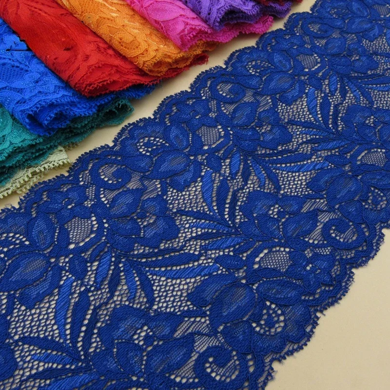 15CM Width Elastic Lace Colorful Clothing Accessories Wedding Underwear Sewing DIY Apparel Fabric