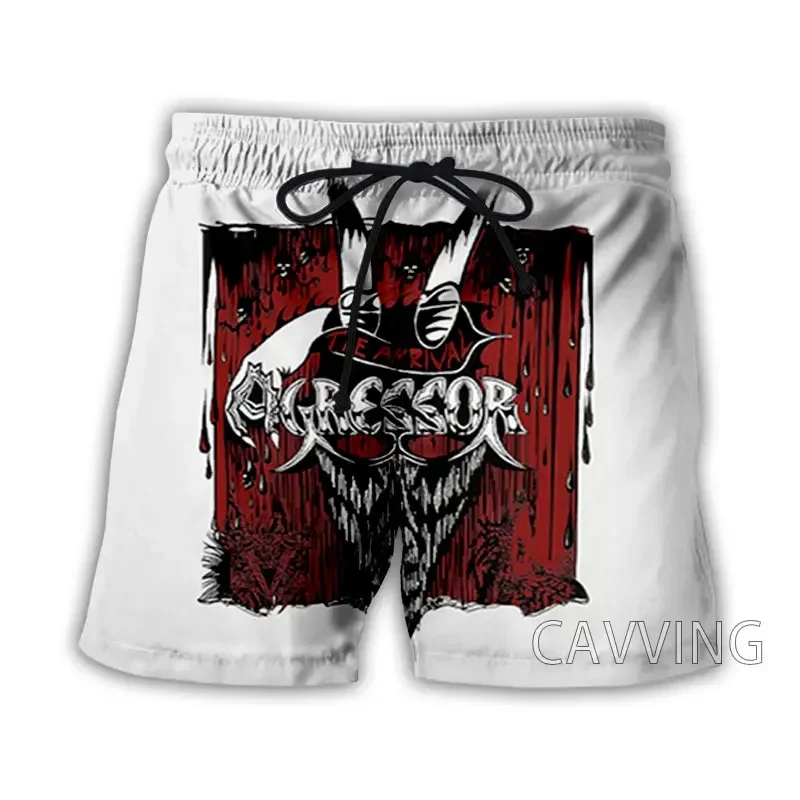 CAVVING-pantalones cortos de playa con estampado 3D para hombre y mujer, ropa de calle informal de secado rápido, banda de Agressor, para verano