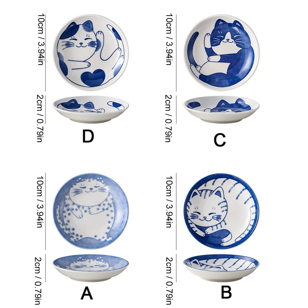 Lucky Cat Ceramic Dessert Plate 6