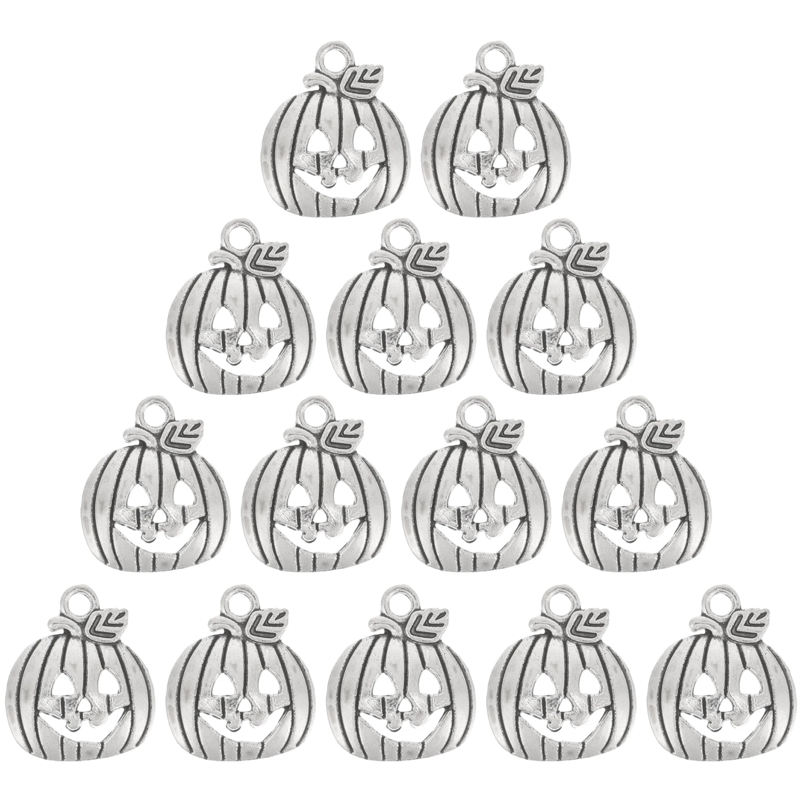 

100 Pcs Pumpkin Pendant Ornaments Charms for Jewelry Making Bulk Halloween Necklace Bracelet Necklaces Pendants Fall Alloy Cute