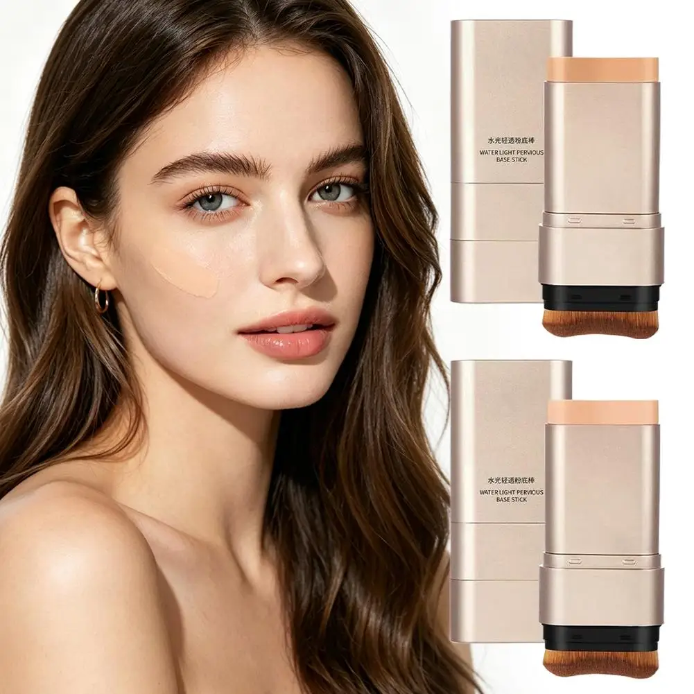 20g Snowmille Double-head Foundation Stick Water Glow Light Coverage Foundation Cream Waterproof Sweatproof Long Lasting