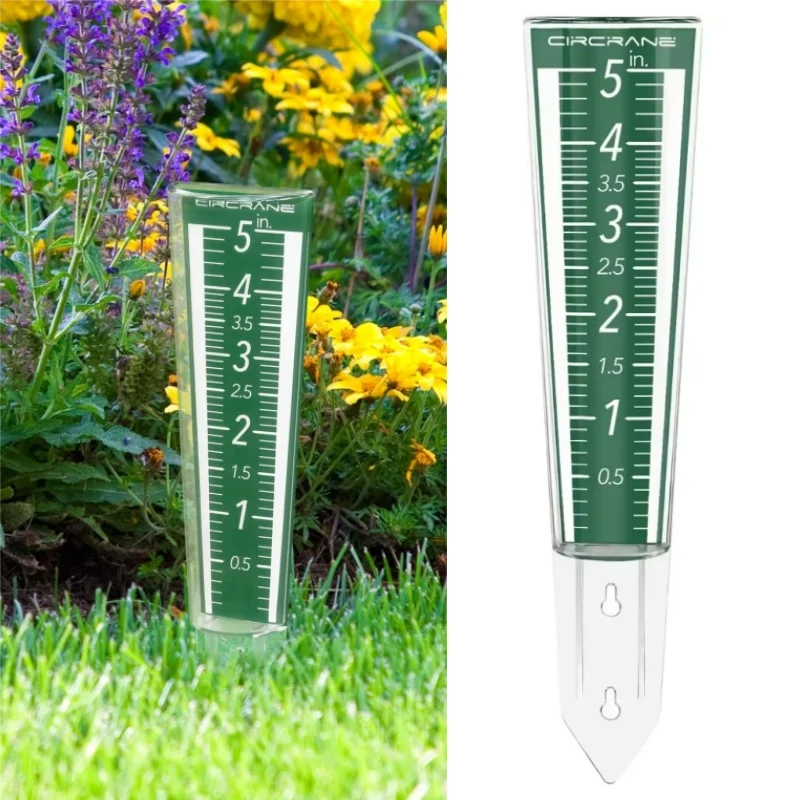 5-Inch Garden Rain Gauge Rain Gauge Outdoor Rain Gauge Garden Rain Magnifying Scale and Numbers Design for Easy Read