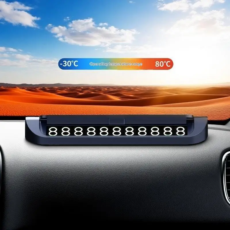 New Car Temporary Parking Phone Number Plate One Click Hide Function For Daily Car Parking Use